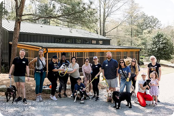 Creative Pandas with event pros at WIPA Atlanta's Paws 'n Pals volunteer event